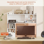 ELECWISH Desktop Bookshelf, Desk Shelf for Computer Desk, 35.04”, 6 Tier - Image 4