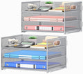 Paper Tray Organizer for Desk Organizers and Accessories 2P Silver by SUBEKYU