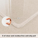 MESAILUP Beveled Edge Office Chair Mat with Lip for Carpet or Hardwood Floor, Crystal Clear 36" x 48" for a Smooth Glide and Easy Roll On/Off, Hard Heavy Duty and Non-Slip Desk Chair Mat - Image 7