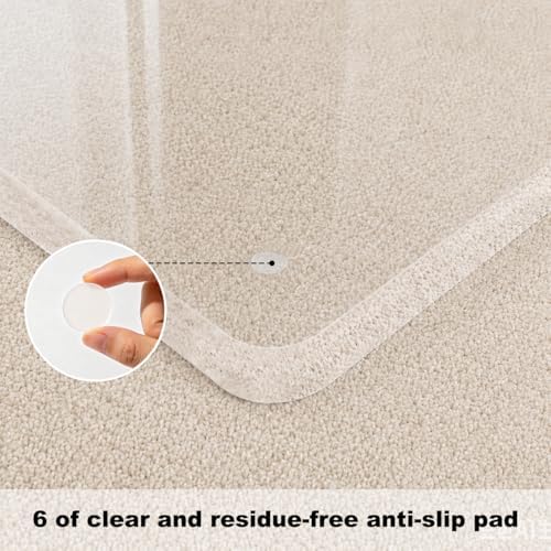 MESAILUP Beveled Edge Office Chair Mat with Lip for Carpet or Hardwood Floor, Crystal Clear 36" x 48" for a Smooth Glide and Easy Roll On/Off, Hard Heavy Duty and Non-Slip Desk Chair Mat - Image 7