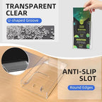 10 Pack 4 X 6 Inch Acrylic Brochure Holder Wall Mount, Pamphlet Holder Wall Mount, Clear Plastic Brochure Display Stand, Literature Flyer Holder Rack For Pamphlets, Mail , Magazines, Booklets Hold (With Business Card Holder) - Image 5