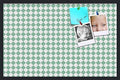 PinPix 34x22 inch Cork Bulletin Board. This Decorative Framed Pin Board Comes with Diamond Pattern in Green and White Design and Satin Black. Ideal for Home, Office Decor or School (PinPix-330) by PinPixBulletinBoards
