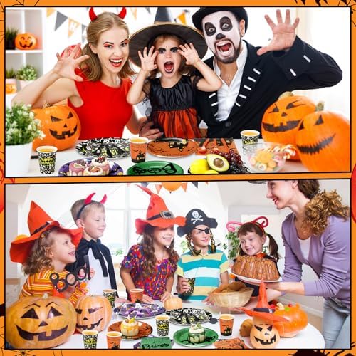 450 Pcs Tableware Set, Serve 50, Multicolor, Happy Halloween - Image 5