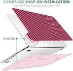 DONGKE Compatible with MacBook Pro 16 Inch Case (2026-2021 Release, M5 M4 M3 M2 M1 Pro/Max Chip), Plastic Hard Shell with Keyboard Cover & Screen Protector for MacBook Pro 16", Red & Pink Stripes - Image 6