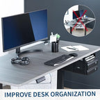 VIVO Black 12 x 14 inch Under Desk Double Stacked Drawers, DESK-AC03L-2B - Image 6
