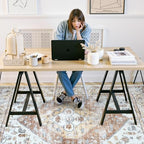 Anidaroel Home Office Chair Mat for Hardwood Floor, 8x10 Under Desk Rug for Rolling Chair, Desk Mat for Chair, Gaming Chair Mat, Anti-Slip Backing Large Floor Protector Rug for Home Office - Image 2