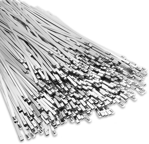 LEIFIDE 500 Pcs Stainless Steel Zip Ties 304 Metal Cable,7.8 Inch by LEIFIDE