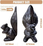 Cute Squirrel Cast Iron Bookends 2PCS, Heavy‑Duty Decorative Book Stoppers - Image 2