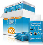 iCloth XL Screen Cleaning Wipes, Lint-Free and Streak-Free, Fast-Drying, Removes Dust, Fingerprints, and Smudges (100 XL Wipes) by iCloth