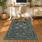 JTJ Blue Green Forest Office Chair Mat for Hardwood Floors, 36" x 48" by JTJ