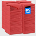 HOMEXCEL Microfiber Cleaning Cloth 200 PK, Towels for Cars, Shop Rags, Red by HOMEXCEL