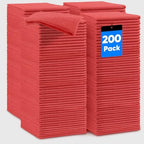 HOMEXCEL Microfiber Cleaning Cloth 200 PK, Towels for Cars, Shop Rags, Red by HOMEXCEL