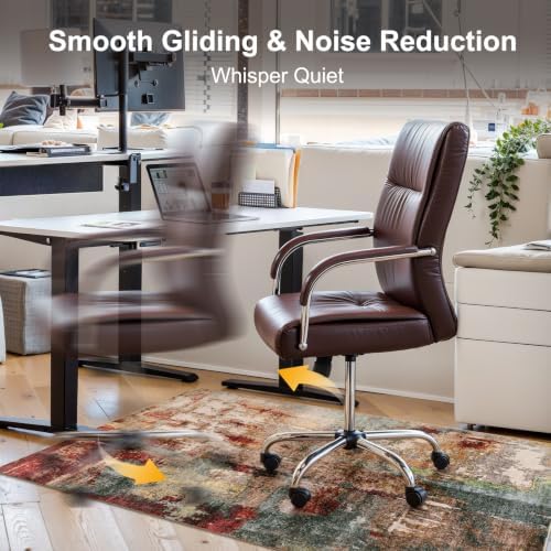 Anidaroel 36"x60" Chair Mat for Hardwood Floor, Anti-Slip Desk Chair Mat for Hardwood, Under Desk Rug for Rolling Chair, Low Pile Carpet Protector Mat for Office Chair - Image 5