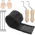 1000Pcs Double Loop 6 Inch Wire Rebar Ties, 16 Gauge Cable Rebar Ties with Wire Tie Twister Tools and Gloves for Securing Reinforcing Steel Bars by Mezchi
