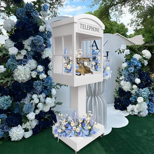 Telephone Booth Audio Guest Book White Phone Booth Stand Wedding Telephone Booth Box Perfect for Video Message Recording Wedding Party Ceremony Decoration - Image 5