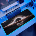 JMIYAV White RGB Gaming Mouse Pad 31.5x12 Inch PC XL Large Extended Mousepad Glowing Led Light Up Desk Pad Non-Slip Rubber Base Computer Cool Mouse Mat Desk Accessories Gaming Setup Singularity by JMIYAV