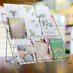 Gejoy 6 Tiered Book Display Rack Wire CD Display Rack Book SigningTabletop Magazine Countertop Holder Retail Literature Brochures Holder(Black) - Image 4