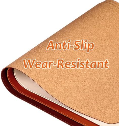 Office Cork Desk Mat Large Non-Slip Mouse Pad, Waterproof Writing Mat and Easy Clean Computer Mat, Desk Organization and Accessories(DarkBlue,120x60cm) - Image 2