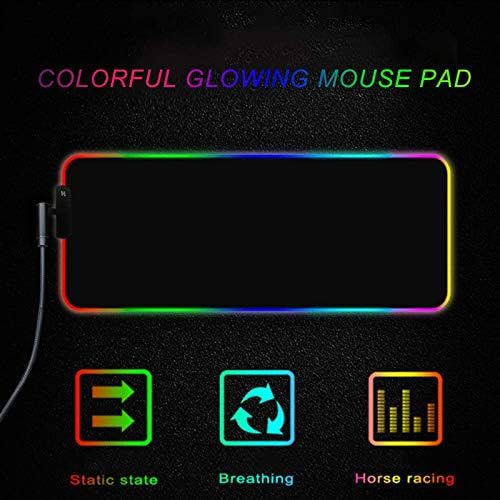 Personalized RGB LED Gaming Mouse Pad Make Your Own Customized Large Gaming Mousepad Custom Mouse Mat for Office Dorm Personalised Gifts Presents for Gaming Lovers, 31.5x11.8in - Image 3