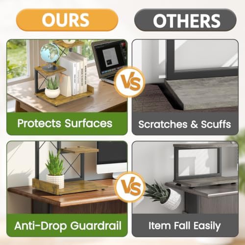 LASZOLA Plant Stand Indoor Tabletop Shelf Small for Desk, Wooden Brown - Image 5