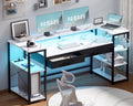 Pamray 58 Inch Gaming Computer Desk with Monitor Stand Drawers and Shelves by PAMRAY