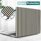 DONGKE Case for MacBook Pro 13 Inch (2026-2020 Models A2338 M2 M1/A2251/A2289), Black & Cream Stripes Hard Shell Case with Keyboard Protector, Compatible with Retina Display and Touch Bar - Image 7