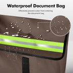 Large Fireproof Document Bag for Home Safe Storage, 24 x 12 x 12in, Brown - Image 4