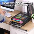 ROSYLINE Under Desk & Desktop Drawer Organizer, 2-Tier Big Capacity - Image 3