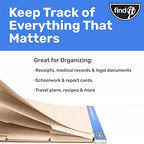 Find It File Folder Notepad - Pack of 72-9.5 x 12.5 Inch Notebook Organizer Folders for Filing, Document, and Clipboard Organization - Cream - Image 5