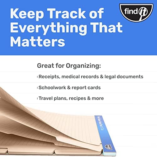 Find It File Folder Notepad - Pack of 72-9.5 x 12.5 Inch Notebook Organizer Folders for Filing, Document, and Clipboard Organization - Cream - Image 5