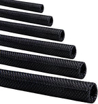 Split-Sleeve Wire Loom for High-Temperature Automotive Harness and Home Cable Management, 25ft - 1 inch Braided Cable Management Sleeve Cord Protector, Self-Wrapping Split Wire Loom by teziicus