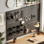 Black Peg Board, 4 Pack Metal Pegboard with Hooks, 71pcs Pegboard Kit, Pegboard Wall Organizer, Heavy Duty Peg Boards for Walls Home Office, Garage Tool Storage, Workbench, Craft Room - Image 4