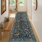 DUKINO 3x10 Washable Runner Rug, Non Slip Animal Rug for Hallway, Navy Blue - Image 5