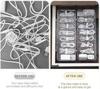 4 Pcs Cable Organizer Electronics Cable Box with 40 Pcs Wire Ties - Image 4