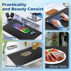 Wireless Charging Desk Mat, Mouse Pad,Black-R, 36 * 17 inch - Image 6