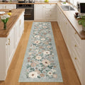 DUKINO 2x8 Runner Rug, Washable Runner Rug for Kitchen Non Slip, Sage Green by DUKINO