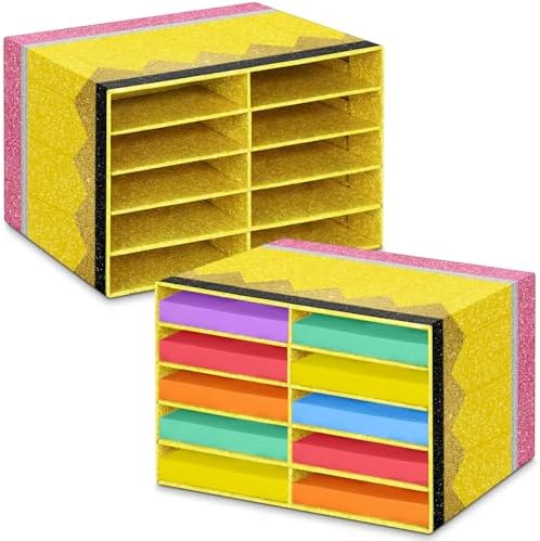 Colingmill 2 Pcs Pencil Classroom Paper Storage Organizer 19x12inch by Colingmill