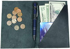 Hide & Drink, Bifold Check Presenter with Pen Slot for Restaurant & Cafe Accessories, Western Bill Holder, Full Grain Leather, Handmade Waiter and Waitress Accessory, Charcoal Black - Image 4