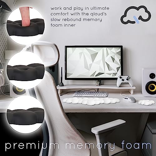 Cloud Keyboard Wrist Rest – Create-ables Qloud Cloud Wrist Rest for Computer Keyboard and Mouse, Ergonomic Memory Foam Wrist Pad with Non-Slip Base, Includes Cloud Mouse Pad – White - Image 5