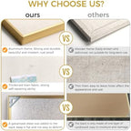 SELEAD Linen Bulletin Board 24” x 18” - Golden Aluminum Frame, Beige Fabric - Image 5