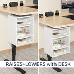 IBUYKE Under Desk Storage Cabinet Clamp on Desk Legs Shelf UTMZ012W - Image 3