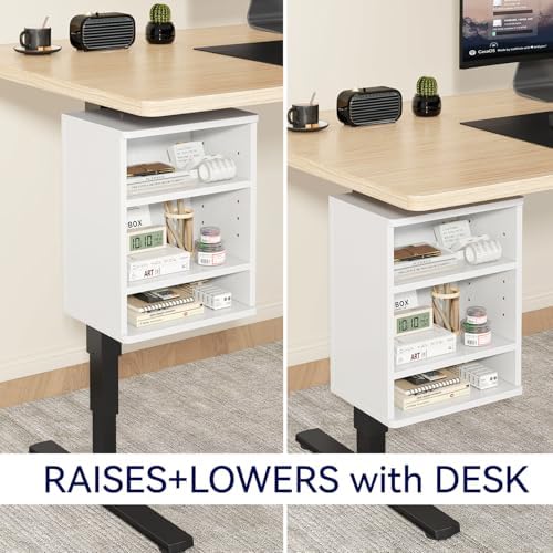 IBUYKE Under Desk Storage Cabinet Clamp on Desk Legs Shelf UTMZ012W - Image 3