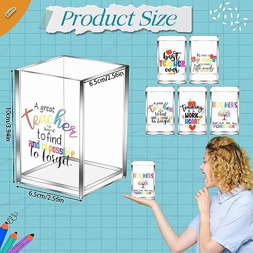 Cholemy 10 Pack Teacher Appreciation Gifts Bulk Pencil Holders, Clear - Image 2