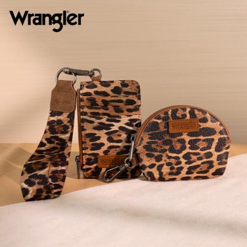 Wrangler Keychain Wristlet Wallets for Women Western Dual Pouch Wristlet Credit Card Holder Wallet - Image 6