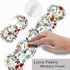 Keyboard Wrist Rest and Mouse Pad with Wrist Support Set Ergonomic Coaster,Memory Foam,Easy Typing Pain Relief,Large XL Desk Mat 31.5"x 11.8",Beautiful Floral - Image 5