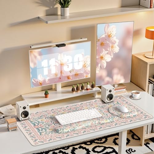 iCasso Desk Pad Mat, Large Mouse Pad and Keyboard Wrist Rest Set - Image 2