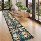 DUKINO 2x12 Washable Runner Rug, Long Runner Rug for Hallway Prussian Blue - Image 5