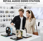 1Mii DemoStation B3+ Bluetooth Audio Demo Stand for Dual Headphones Display - Image 2
