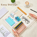 Briwooody Clear Acrylic Drawer Organizer Expandable,7 Compartments,Large - Image 4