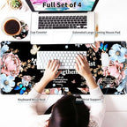 Extended Large Mouse Pad Set 31.5 x 15.7 – Christian Floral All-in-One Desk Set with Keyboard Wrist Rest, Mouse Wrist Rest & Coaster, Ergonomic Desk Accessories for Women, Faith-Inspired Office Gift - Image 4